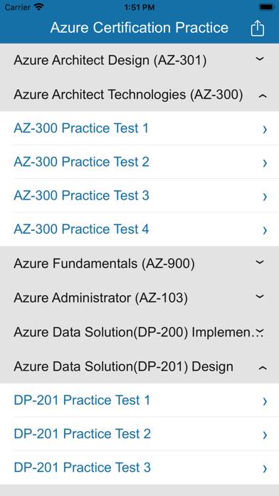 Azure Certification Practice Capture d'écran de l'application #2
