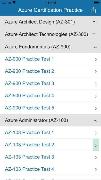 Azure Certification Practice Capture d'écran de l'application #3