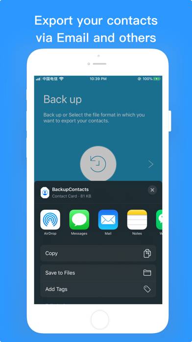 Contacts Backup－Easy Export App-Screenshot #2
