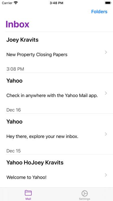 MiniMail for Yahoo Mail App screenshot #2