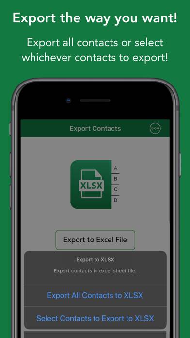 Contacts to XLSX Captura de pantalla de la aplicación #2