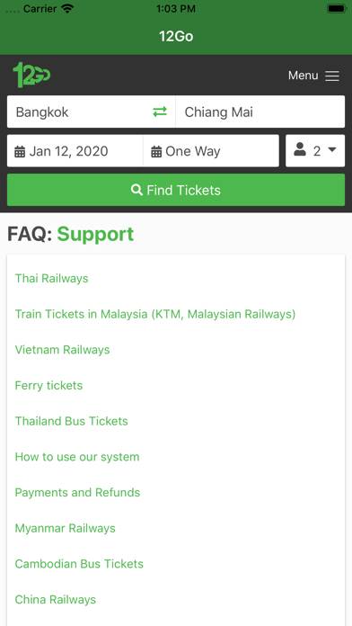 12Go Train Bus Ferry Flight App screenshot #4