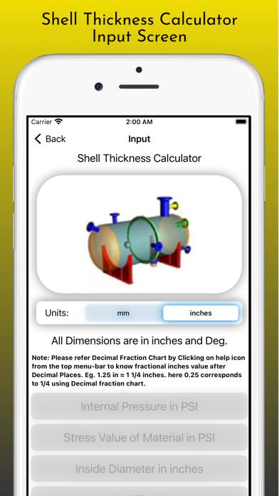 Pressure Vessel Thickness Pro App skärmdump