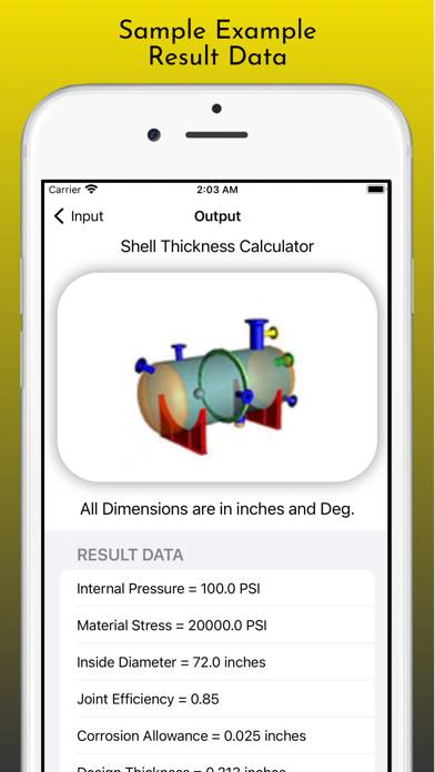 Pressure Vessel Thickness Pro App skärmdump