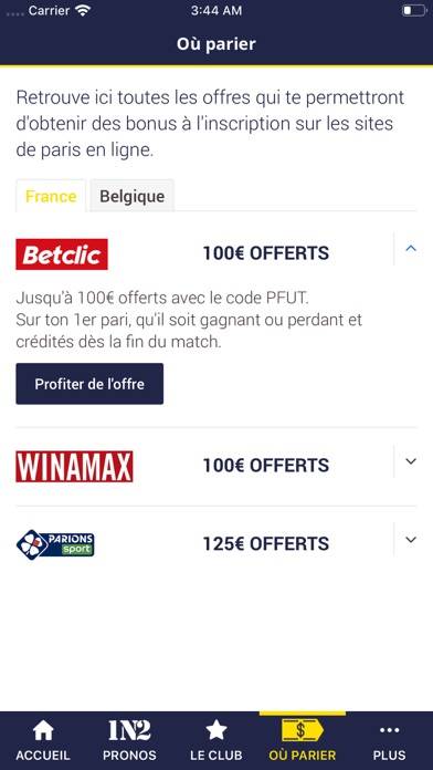 PfutPronos App screenshot