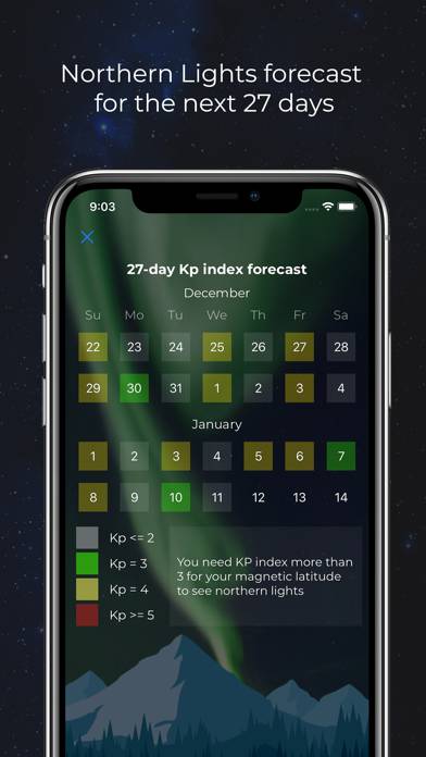 Northern Lights Forecast Schermata dell'app #3
