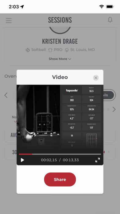 Rapsodo Diamond Bildschirmfoto