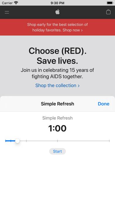 Simple Refresh for Safari captura de pantalla