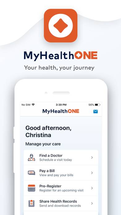 MyHealthONE screenshot