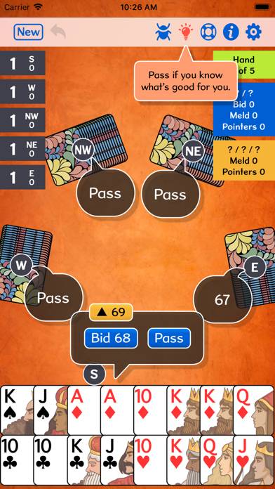 5-Handed Pinochle plus game screenshot