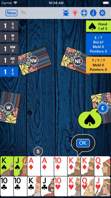 5-Handed Pinochle plus game screenshot