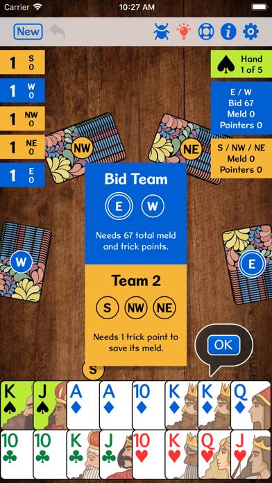 5-Handed Pinochle plus game screenshot