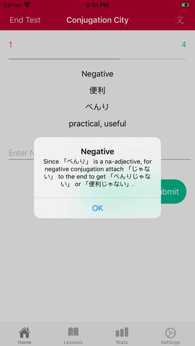 Japanese Conjugation City Captura de pantalla de la aplicación #4