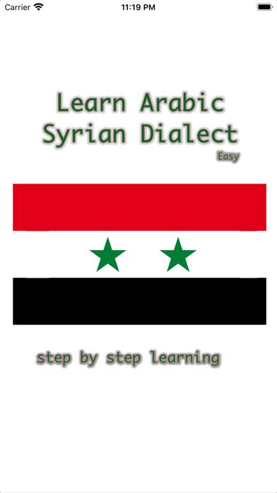 Learn Arabic Syrian Dialect Ea App screenshot #1