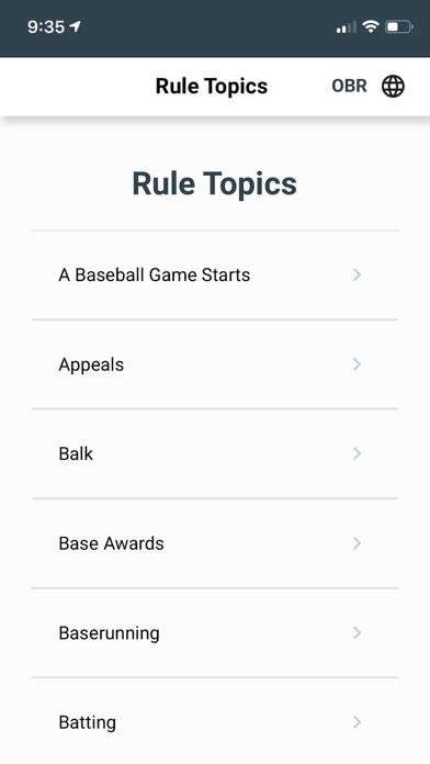 Baseball Rules App screenshot #3