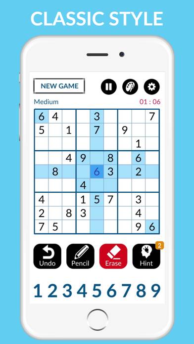 Sudoku game screenshot