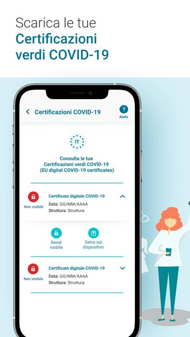 Fascicolo Sanitario Schermata dell'app