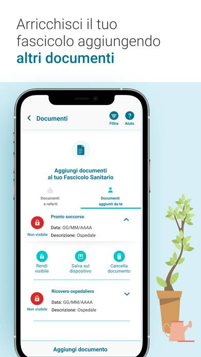 Fascicolo Sanitario Schermata dell'app