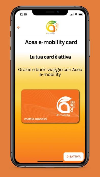 Acea e-mobility Schermata dell'app