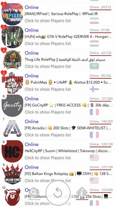 FiveM players list Captura de pantalla de la aplicación #1