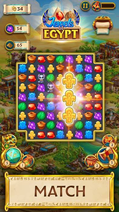 Jewels of Egypt・Match 3 Puzzle game screenshot