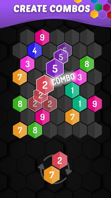 Merge Hexa: Number Puzzle Game Скриншот приложения #3
