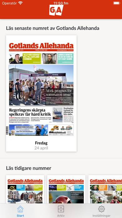 E-tidning Gotlands Allehanda App screenshot #1