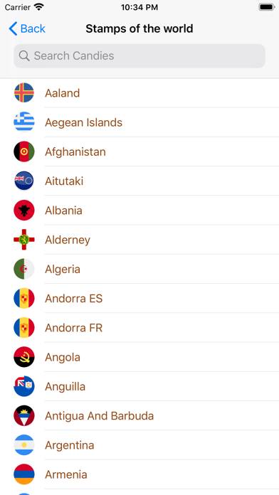 Postage stamps: all countries Captura de pantalla de la aplicación #1