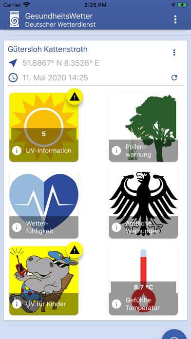 GesundheitsWetter App screenshot #2