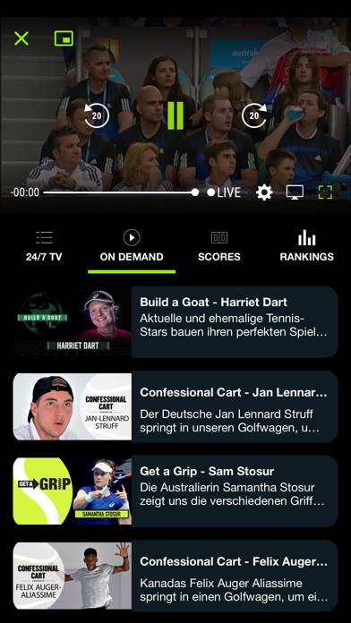 Tennis Channel App-Screenshot