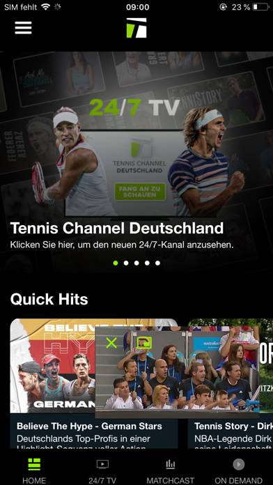 Tennis Channel App-Screenshot