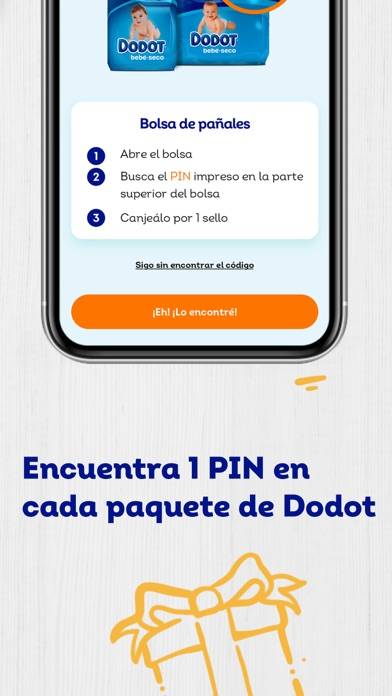 Dodot VIP: Pañales de Regalo Captura de pantalla de la aplicación