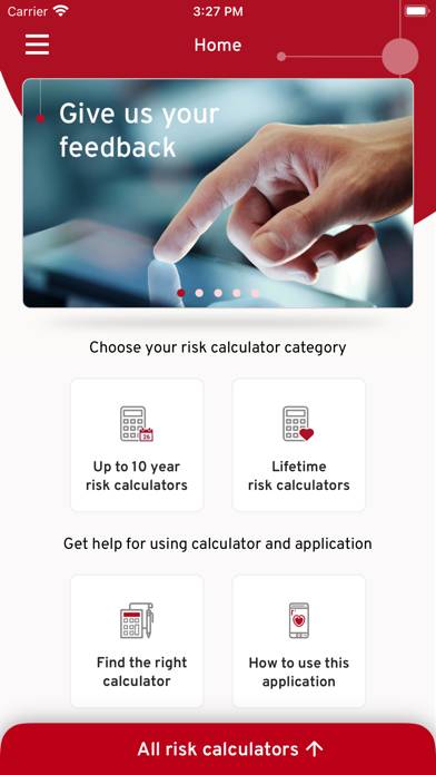 ESC CVD Risk Calculation Captura de pantalla de la aplicación #1