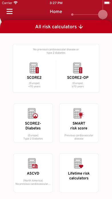 ESC CVD Risk Calculation Schermata dell'app #2
