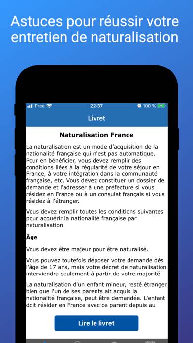 Naturalisation France Capture d'écran de l'application #1