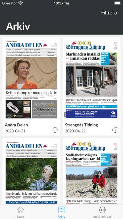 E-tidning Strengnäs Tidning App skärmdump #2
