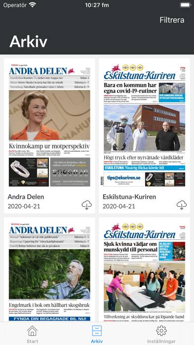 E-tidning Eskilstuna Kuriren App skärmdump #2