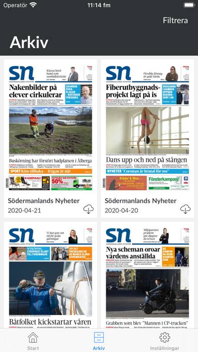 E-tidning SN App skärmdump #2