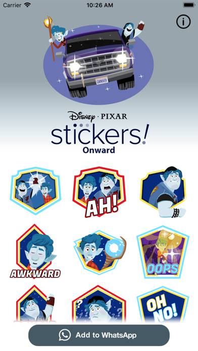 Pixar Stickers: Onward Captura de pantalla de la aplicación #1