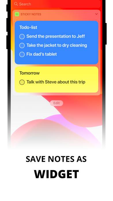 Sticky Notes Widget App screenshot #2