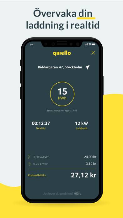 Qwello App skärmdump