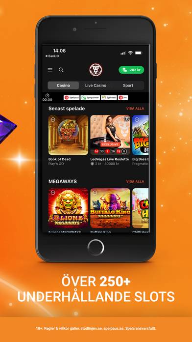 LeoVegas: Online Casino Spel Captura de pantalla de la aplicación #2