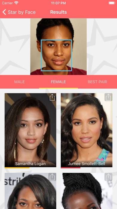Star by Face celebs look alike App screenshot #2