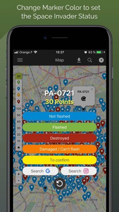 Paris Invaders Map App screenshot #2