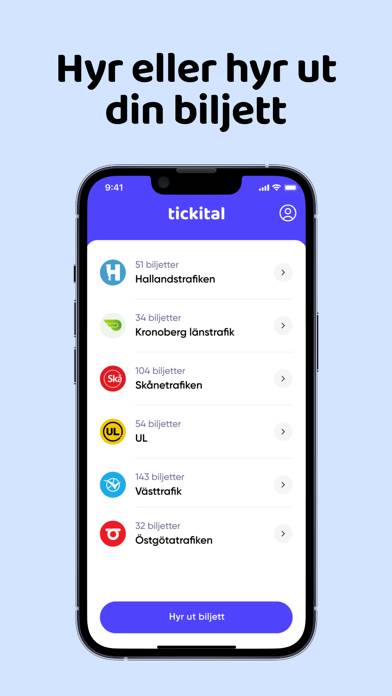 Tickital App skärmdump #1