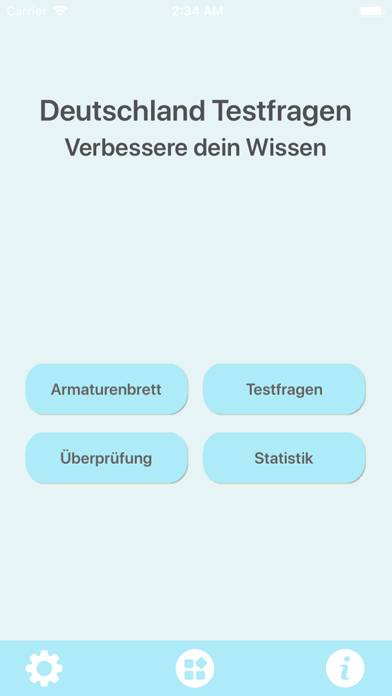 Deutschland Testfragen Bildschirmfoto