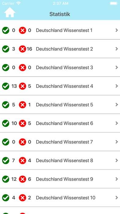 Deutschland Testfragen Spiel-Screenshot