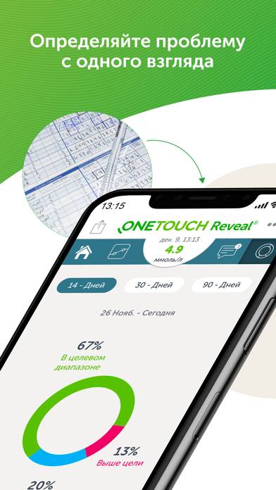 OneTouch Reveal диабет дневник Скриншот приложения #1
