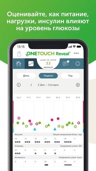 OneTouch Reveal диабет дневник Скриншот приложения #4
