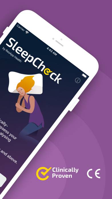 SleepCheck Capture d'écran de l'application